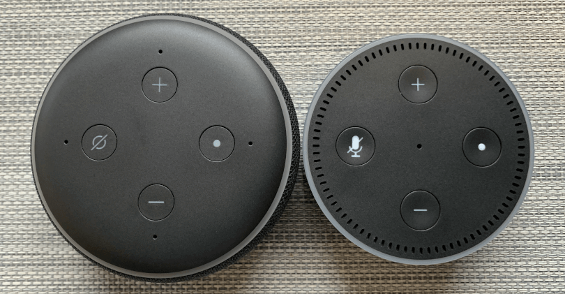 Vertailussa Echo Dot lykaiuttimet Nyymisti